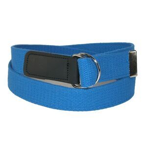 CTM Plus Size Cotton Web Belt with Double D Ring Buckle